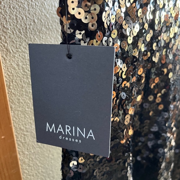 🍃💕NWT MARINA Ombré Sequin Midi Sheath Dress - Picture 6 of 10